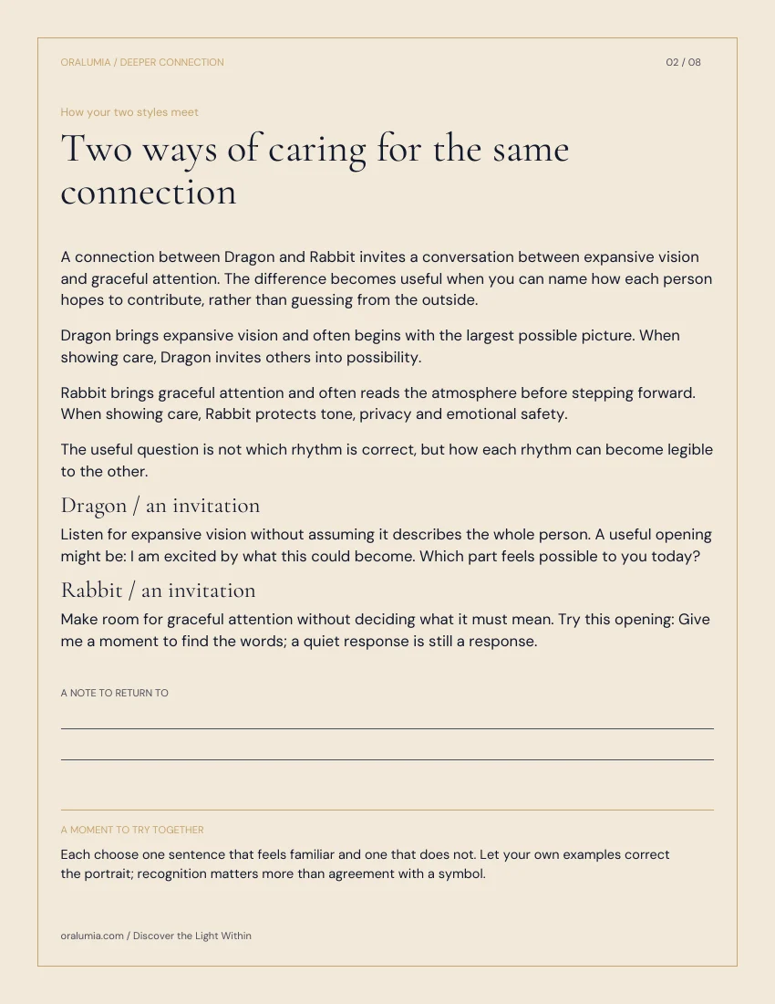 Sample report page 2: How your two styles meet