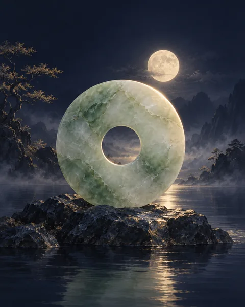 Jade Eastern Wisdom Card illustration