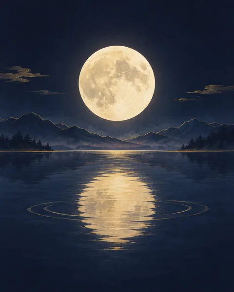 Moon Eastern Wisdom Card illustration