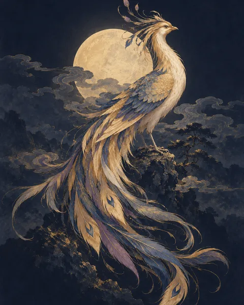 Phoenix Eastern Wisdom Card illustration
