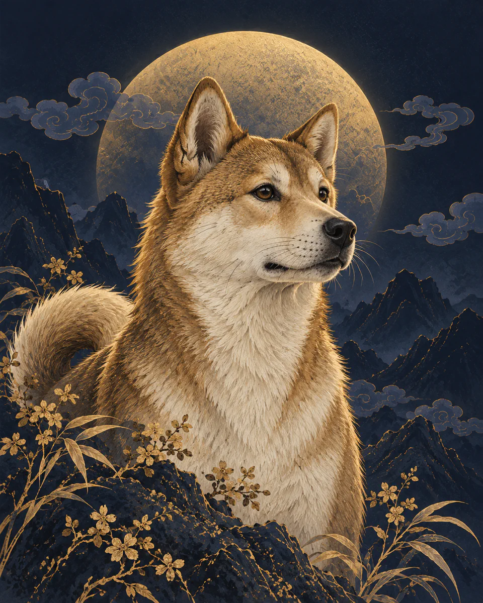 Dog Chinese zodiac illustration