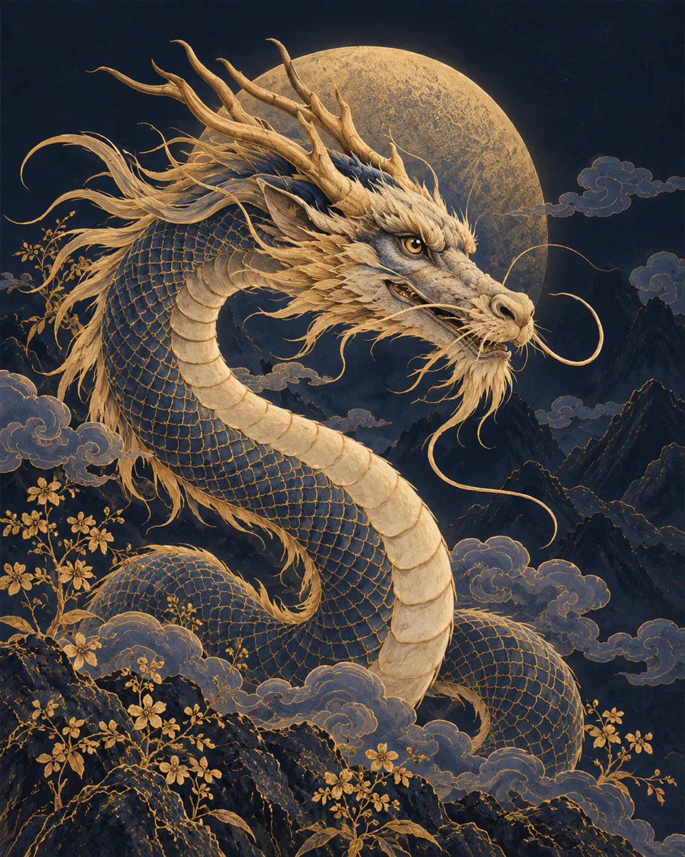 Dragon Chinese zodiac illustration